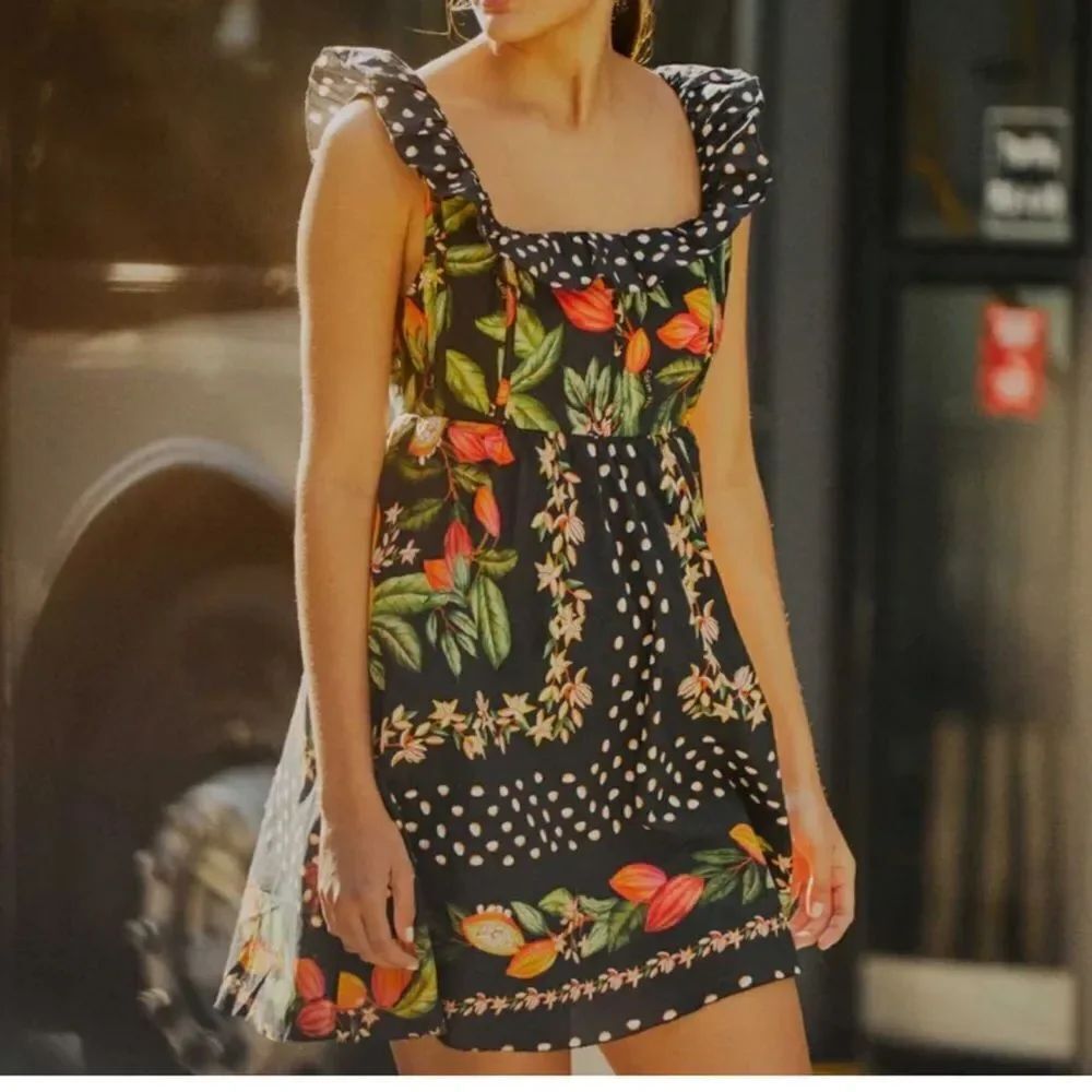 Farm Rio Cocoa Paradise Ruffle Mini Dress
SS3